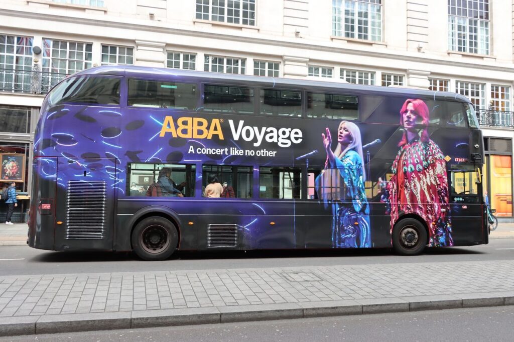 Abba Voyage tour double-decker in central London